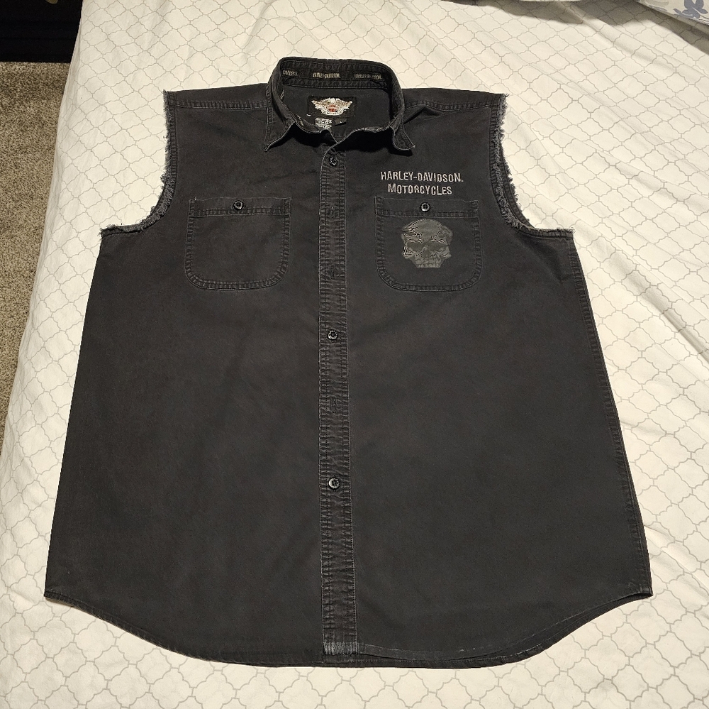 Harley-Davidson Black Sleeveless Men's Shirt